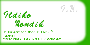 ildiko mondik business card